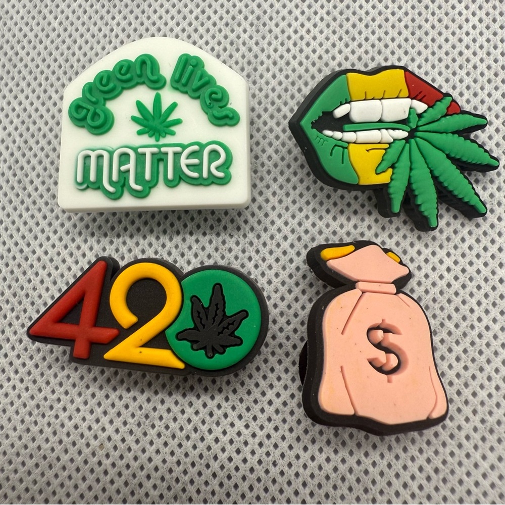 New Set of 12 Assorted Crocs Charms: Weed, 420, Money, etc. - Picture 4 of 4